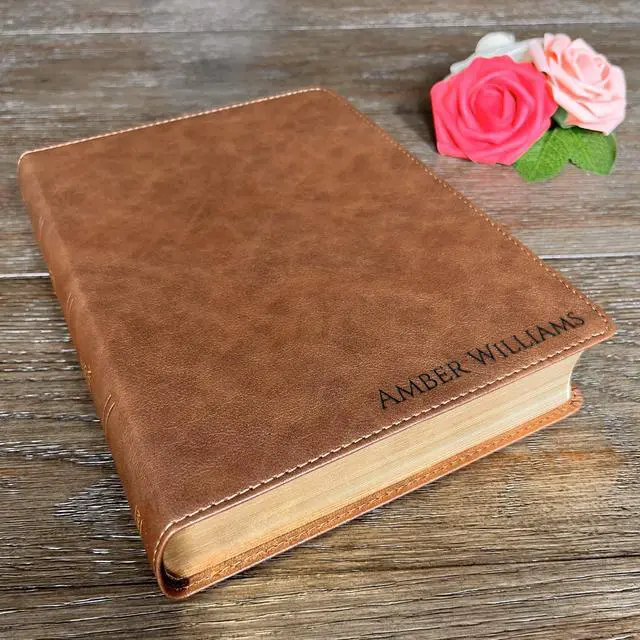 Alt view image 4 of 7 - Personalized KJV Wide-Margin Bible with name Engraved, Custom Bible Engraved Name King James Version Christian Gift Baptism Gifts