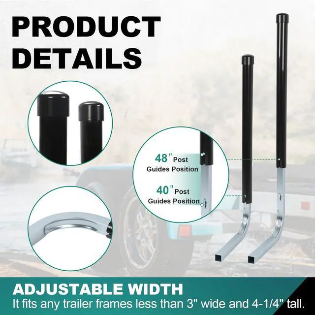 Alt view image 5 of 7 - Boat Trailer Guide Poles for Ski Boat, Fishing Boat, Sailboat, Kayak, Canoe (Size and Color Selected)