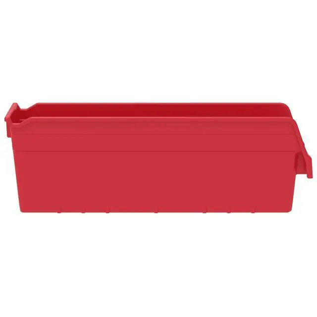 Alt view image 2 of 7 - Shelfmax Bins - 4-1/8"Wx17-5/8"Dx6"H - Red - Red - Lot of 8