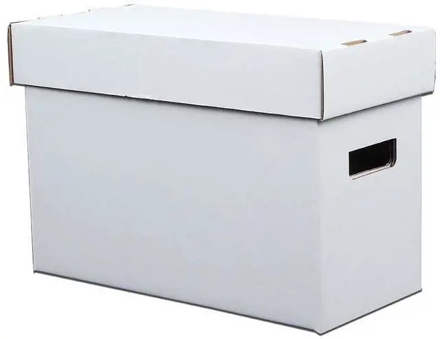 Main image of Comic Books Storage Boxes 10 Boxes With Lids Short Holds 150-175 Stackable Durable Archive White Comic Book Storage