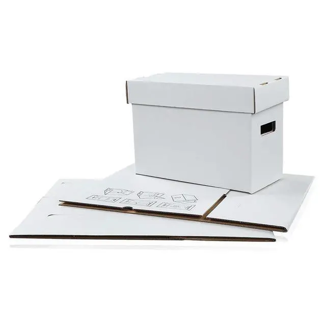 Alt view image 4 of 7 - Comic Books Storage Boxes 10 Boxes With Lids Short Holds 150-175 Stackable Durable Archive White Comic Book Storage