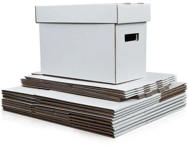 Main image of 10 Pcs Comic Books Storage Boxes With Lids Short Holds 150-175 Stackable Durable Archive White Comic Book Storage