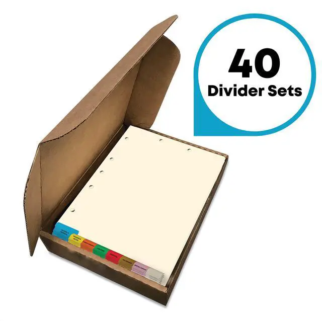 Alt view image 6 of 7 - Stock Medical Chart Dividers, 40 Sets of 8 Popular Healthcare Index Tabs, Bottom Tab, 8-1/2" x 11-3/8", Tabbies 54500, File Folder Organizer for Nursing Patient Charts & Medical Records