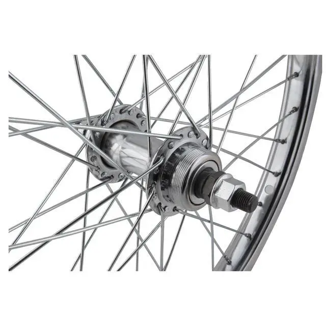 Alt view image 2 of 2 - Wheel Master Rear Bicycle Wheel 20 x 1.75, 36H, Steel, Bolt On, Chrome, BMX 1spd Freewheel