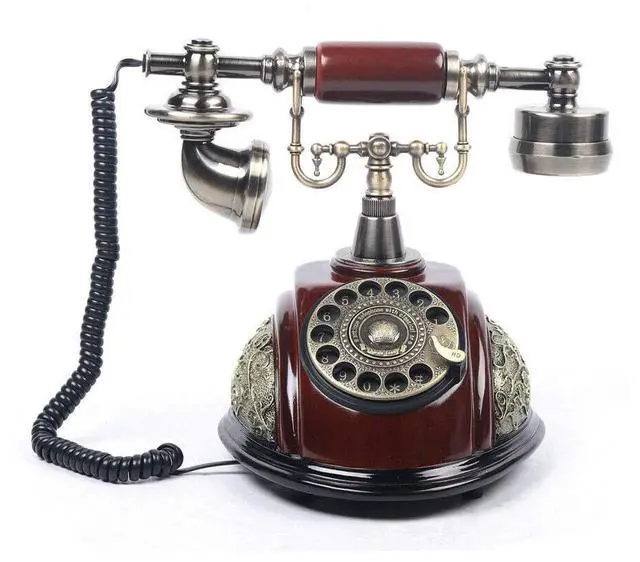 Main image of Royal Vintage Telephone Antique Desk Phone Corded Retro Phone Rotary Antique Dial Handset Corded Desk Home Office Vintage Decorative Telephone (Bronze)
