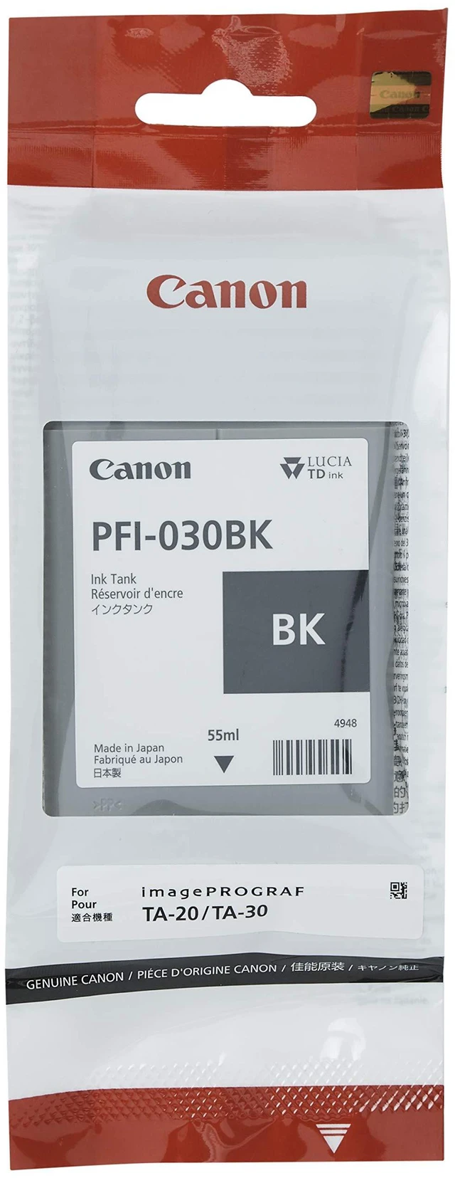 Main image of Black Ink 55ml (PFI-030BK) for imagePROGRAF TA-20 and TA-30