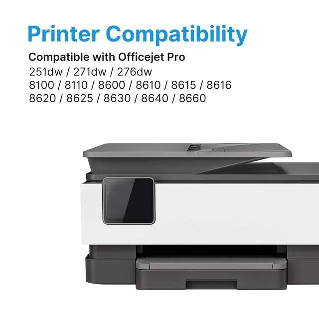 Alt view image 2 of 7 - 950XL 951XL Ink Cartridges Compatible for HP 950 951 Ink Cartridges Combo Pack Use for HP OfficeJet Pro 8600 8610 8615 8620 8100 8630 8660 8640 276DW 251DW, 4 Pack Black Cyan Magenta Yellow