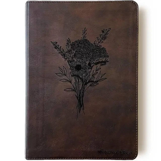 Main image of ESV Journaling Bible | Personalized with Name | Custom Design Hand Illustrated and Laser Engraved | Gift for Wedding, Birthday, Baptism, Graduation