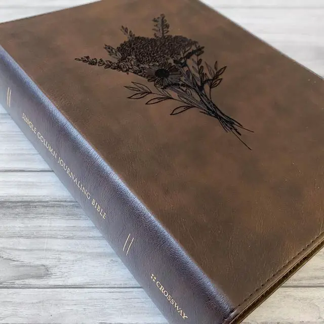 Alt view image 4 of 7 - ESV Journaling Bible | Personalized with Name | Custom Design Hand Illustrated and Laser Engraved | Gift for Wedding, Birthday, Baptism, Graduation