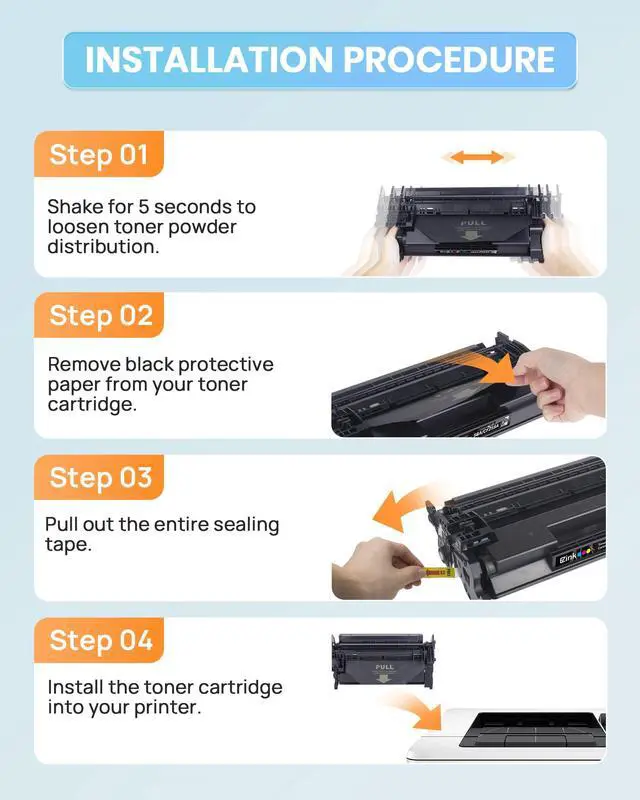 Alt view image 4 of 7 - 148A Toner Cartridge 4001n 4101fdw (with Chip) Replacement for HP 148A Toner Cartridge W1480A 148X W1480X to Use with HP LaserJet Pro 4001n 4101fdw 4001dn 4001dw 4101fdn 4101dw Printer(2Pack)