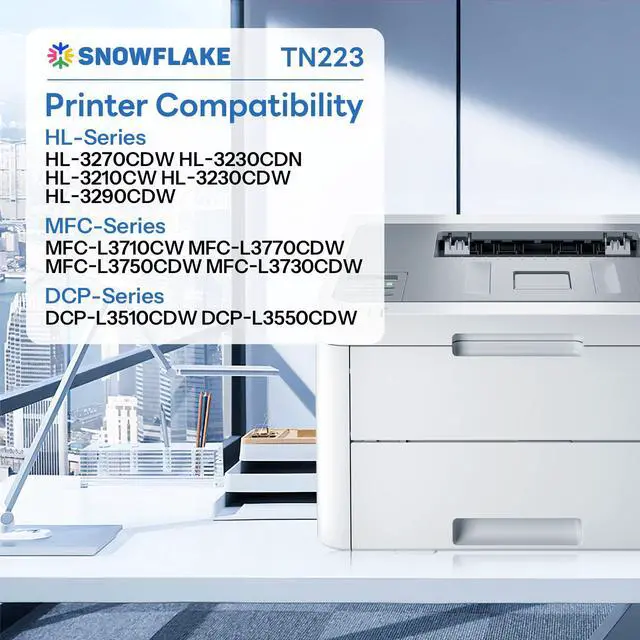 Alt view image 2 of 6 - TN223BK TN-223BK Compatible TN223 TN-223 Black Toner Cartridge Replacement for Brother TN-223 TN223BK MFC-L3750CDW MFC-L3770CDW Toner, TN223 2PK