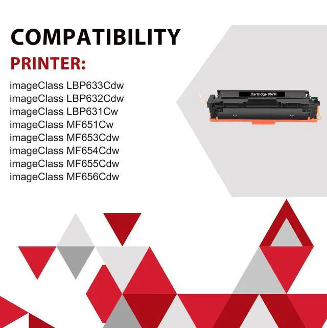 Alt view image 2 of 6 - 067H 067 Toner Cartridge Set MF650C MF654Cdw MF656Cdw LBP632Cdw High Yield | Compatible for Canon 067H Color ImageCLASS LBP630C LBP633Cdw LBP631Cw MF653Cdw MF652Cdw MF651Cw MF655Cdw Printer 4 Pack Ink