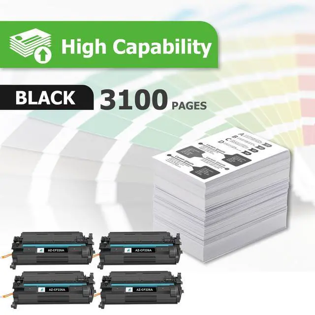 Alt view image 2 of 7 - 26A CF226A M402n Toner Cartridge for HP Printer CF226X 26X MFP M426fdw | Compatible for HP 26A CF226A for HP LaserJet Pro M402n M402dw M402dn MFP M426fdw M426fdn M426dw Printer Ink (Black 4-Pack)