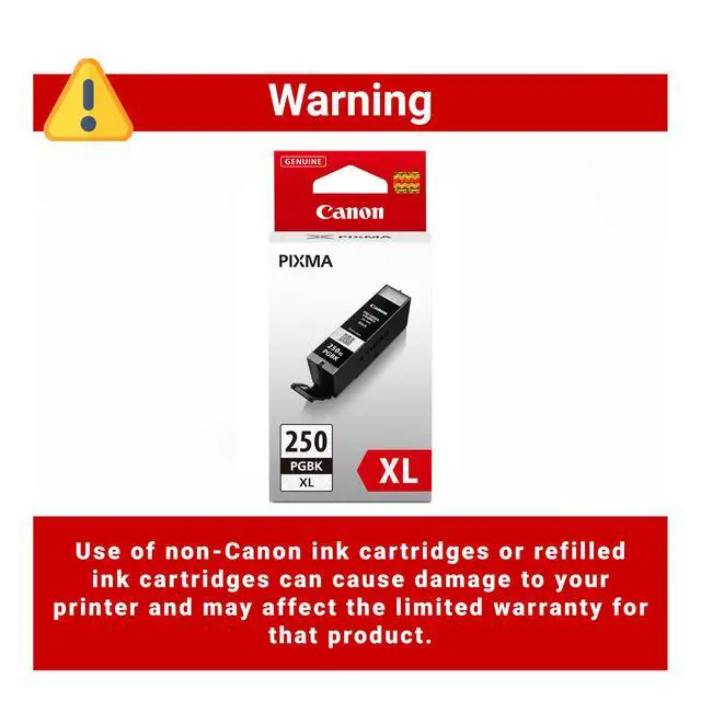 Alt view image 3 of 7 - PGI-250XL Genuine Pigment Black Ink Tank,Compatible with MG6320,IP7220 & MG5420,MX922,MG5520,MG6420,MG7120,iX6820,iP8720,MG7520,MG6620,and MG5620 Printers,(Pack of 2)