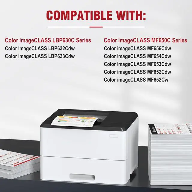 Alt view image 2 of 6 - 067H Toner Cartridge 4 Pack Replacement for Canon 067 High Capacity | Compatible for Canon Color imageCLASS MF650C LBP630C Series MF656Cdw MF654Cdw MF652Cw LBP632Cdw