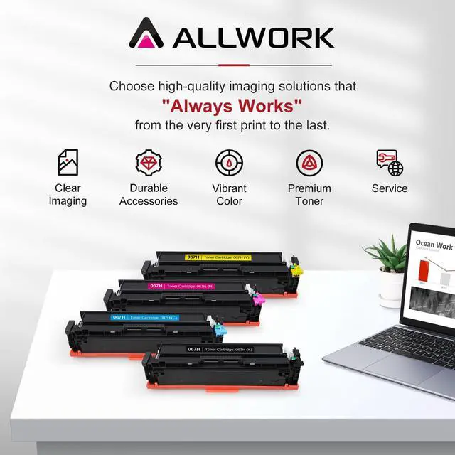 Alt view image 6 of 6 - 067H Toner Cartridge 4 Pack Replacement for Canon 067 High Capacity | Compatible for Canon Color imageCLASS MF650C LBP630C Series MF656Cdw MF654Cdw MF652Cw LBP632Cdw