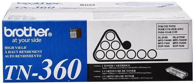 Main image of Genuine High Yield Toner Cartridge, Black Toner, Page Yield Up to 2,600 Pages, TN360