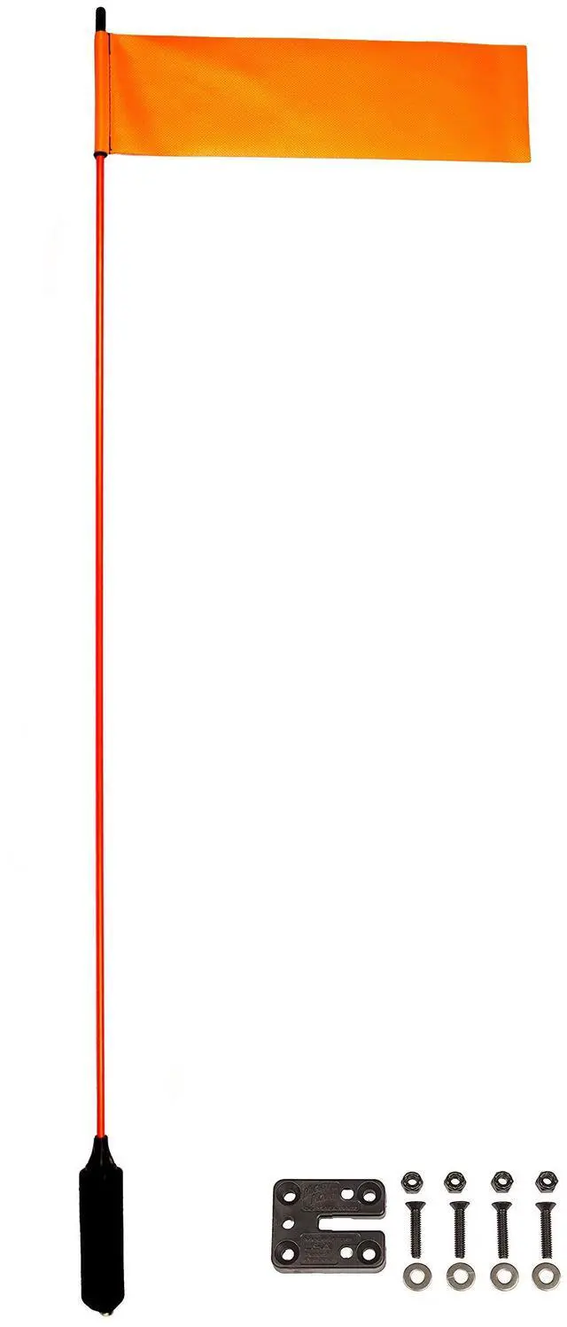 Main image of VISIFlag with MightyMount | 52" Safety Flag for Kayak Visibility | Includes Mounting Hardware | GearTrac & Rod Holder Compatible | CSPAI Compliant Vinyl | Made in USA