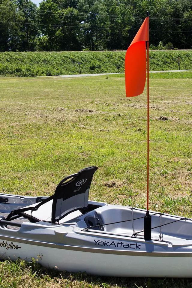 Alt view image 5 of 5 - VISIFlag with MightyMount | 52" Safety Flag for Kayak Visibility | Includes Mounting Hardware | GearTrac & Rod Holder Compatible | CSPAI Compliant Vinyl | Made in USA