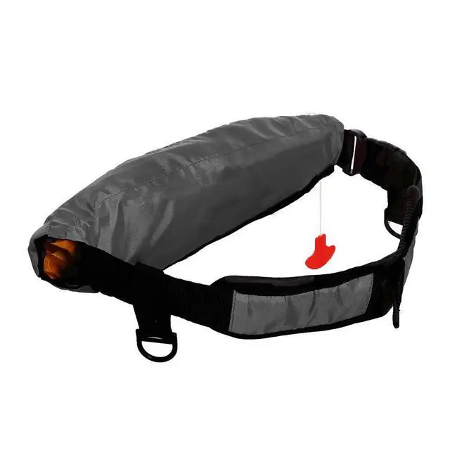 Alt view image 3 of 6 - Inflatable Life Jacket Triangle Waist Bag Manual