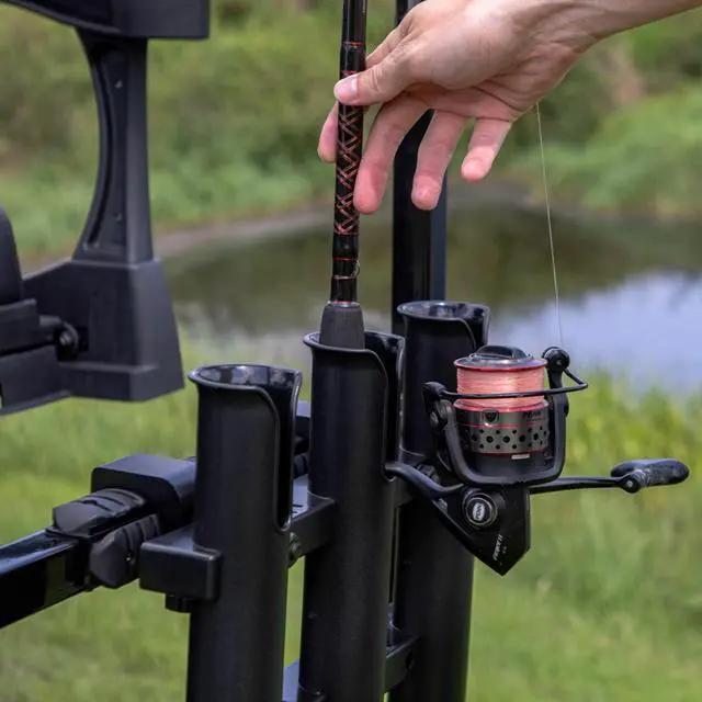 Alt view image 2 of 4 - Fishing Rod Holder Rack for Genesis 250 and 300 Rear Seat Kit for Golf Cart