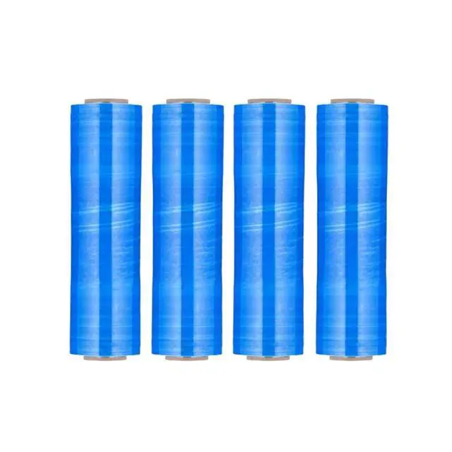 Alt view image 2 of 7 - PSBM Dark Blue Plastic Stretch Film/Wrap 15 Inch x 1500 Ft 63 GA 4 Rolls | Stretch Wrap, Heavy Duty Plastic Film, Industrial Strength Shrink Packaging for Moving, Packing, Shipping, Warehouse Storage