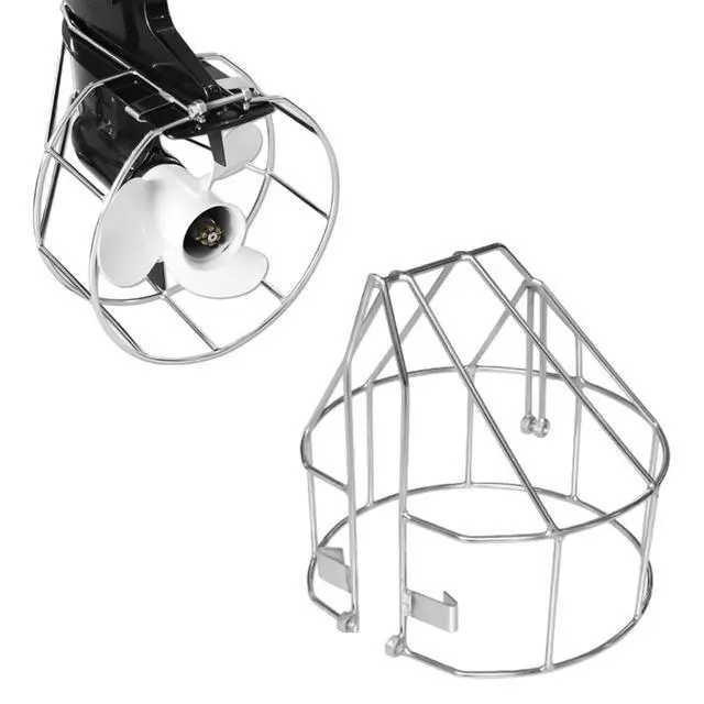 Alt view image 2 of 7 - Outboard Motor Propeller Safety Cage, Stainless Steel Mesh Protective Cover for 18 HP Marine Engines