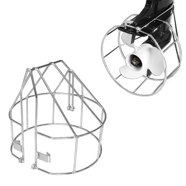 Alt view image 5 of 7 - Outboard Motor Propeller Safety Cage, Stainless Steel Mesh Protective Cover for 18 HP Marine Engines