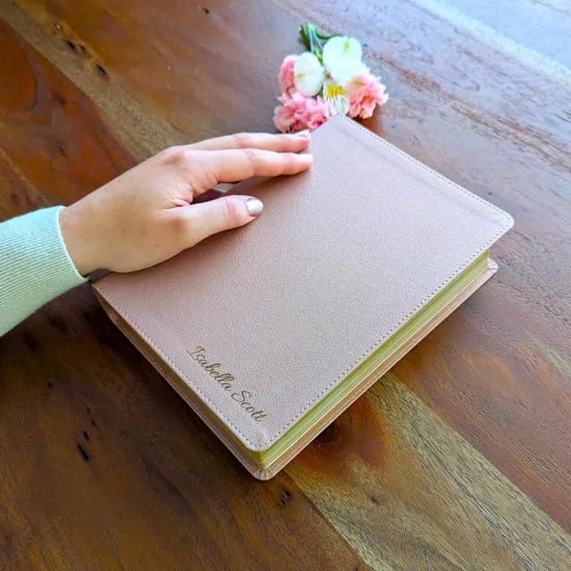 Alt view image 3 of 7 - Personalized CSB Journaling Bible | Rose Gold | Custom Engraved Name | Christian Gift for Women