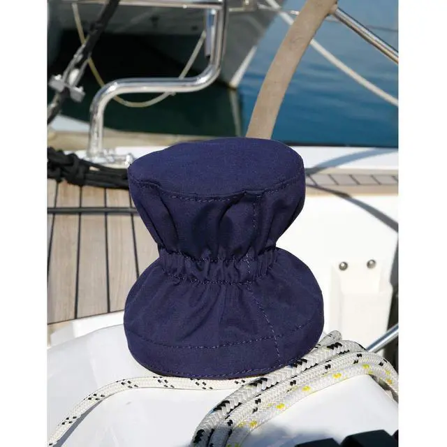 Alt view image 2 of 2 - Trailer Winch Cover | Heavy Duty UV Resistant Cover for Boat Trailer Winches (Standard 8.5" x 7.5")(Blue)