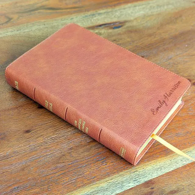 Alt view image 6 of 7 - Personalized NASB Large Print Bible | Custom Engraved Name | New American Standard 2020 | Personal Size Reference Bible | Christian Gift