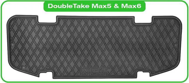 Alt view image 4 of 7 - Rubber Rear Step Floor Mat for Golf Cart Rear Seat Kit Step-All Black | Fits DoubleTake Max5 & Max6 Rear Seat Kits, Double Diamond Mat, 38" x 14.9"