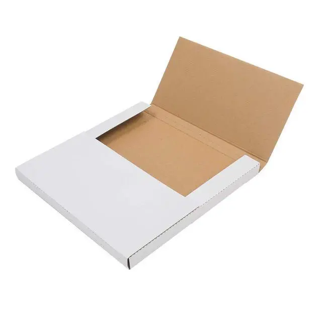 Alt view image 4 of 7 - 100PCS White LP Shipping Mailer Boxes | 12.5in*12.5in*1/2in & 1in Album Paper Box, Perforated for Easy-Fold Record Album Mailer, Shipping Boxes for Vinyl Record