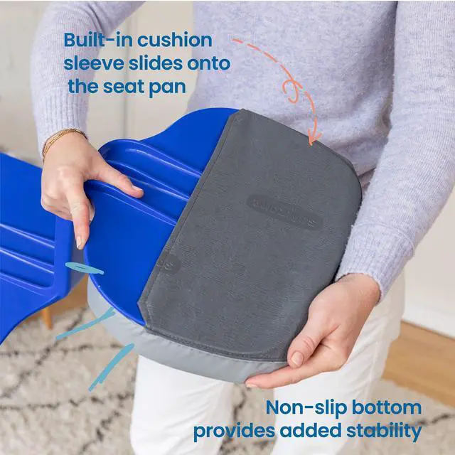 Alt view image 5 of 7 - The Surf Portable Lap Desk with Cushion, Flexible Seating, Blue