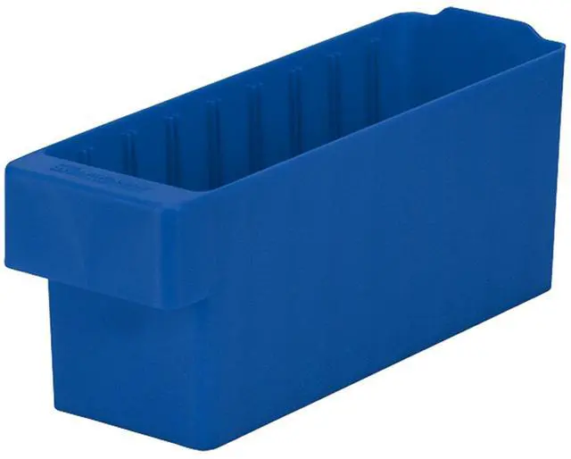 Main image of 31142 AkroDrawer Stackable Plastic Storage Drawer Storage Bin, (11-5/8-Inch x 3-3/4-Inch x 4-5/8-Inch), Blue, (6-Pack)