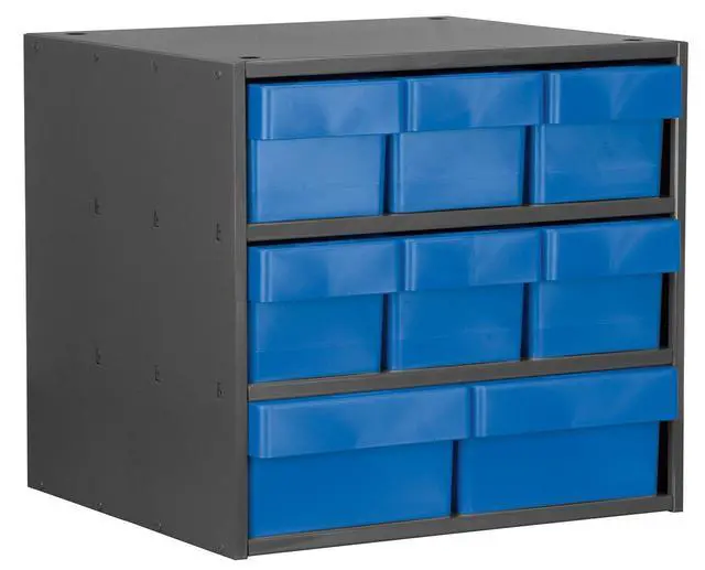 Alt view image 3 of 7 - 31142 AkroDrawer Stackable Plastic Storage Drawer Storage Bin, (11-5/8-Inch x 3-3/4-Inch x 4-5/8-Inch), Blue, (6-Pack)