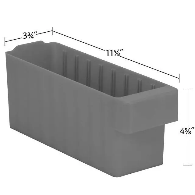 Alt view image 6 of 7 - 31142 AkroDrawer Stackable Plastic Storage Drawer Storage Bin, (11-5/8-Inch x 3-3/4-Inch x 4-5/8-Inch), Blue, (6-Pack)