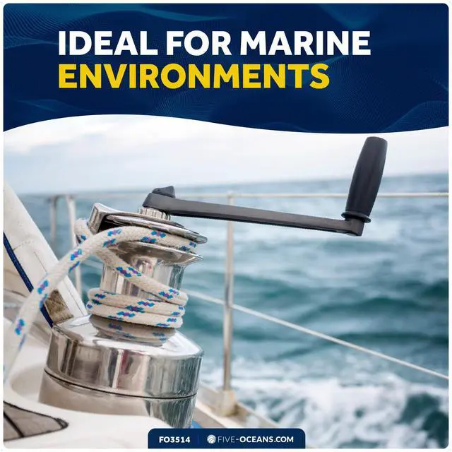 Alt view image 3 of 7 - 10" Sailboat Winch Handle, Universal Winch Handle, Lock-in Mechanism, Black, Lightweight and Strong, Aluminum - FO3514