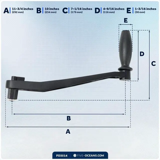 Alt view image 7 of 7 - 10" Sailboat Winch Handle, Universal Winch Handle, Lock-in Mechanism, Black, Lightweight and Strong, Aluminum - FO3514