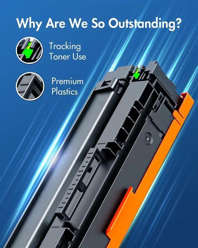 Alt view image 6 of 7 - 414A Toner Cartridge 4 Pack Replacement for HP 414A HP 414X Toner with Chip | Compatible for HP Color Laserje Pro MFP M479fdw Toner, Color Laserje Pro M454dw M454dn M480f M455dn Printer | W2020A