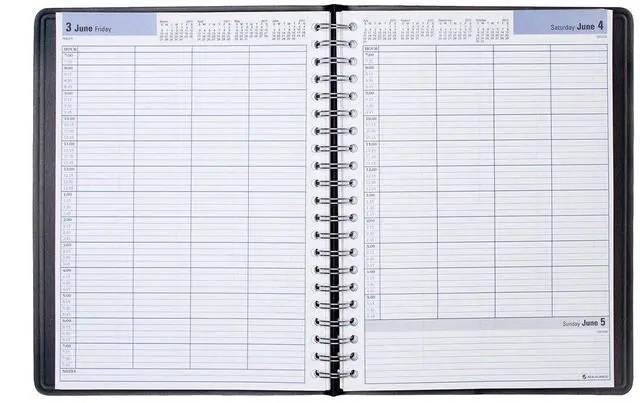 Alt view image 2 of 2 - G56000 Four-Person Group Daily Appointment Book, 7 7/8 x 11, Black, 2016