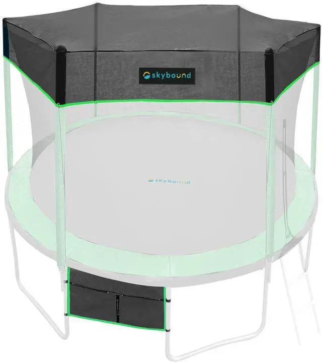 Main image of Recreational Trampoline Cover - Tent for 15ft Round Outdoor Trampoline - Heavy Duty Sun Shade Covers for Straight-Pole Round Trampolines - Only Includes Top Cover and Shoe Bag (Green)
