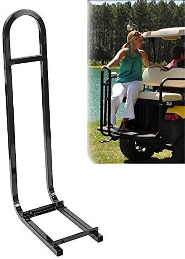 Main image of Huskey Golf Cart Rear Seat Safety Grab Bar U-Shaped Hand Rail for Club CAR DS/Precedent Models, One Solid Piece with Mounting Hardware