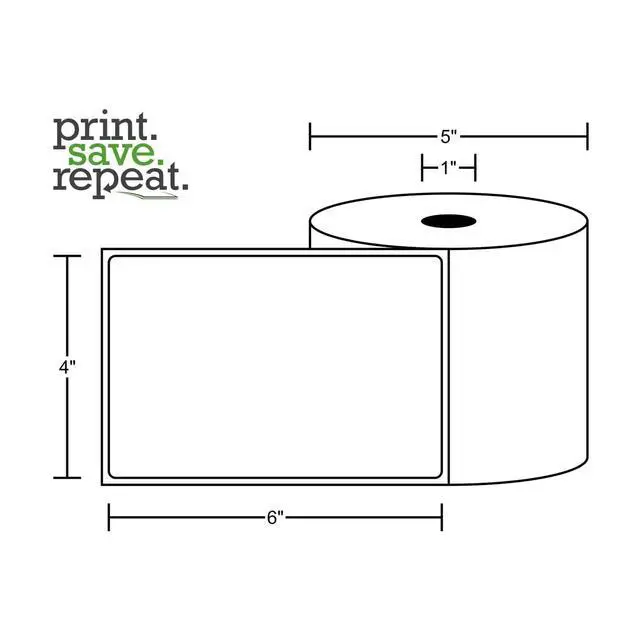 Alt view image 3 of 5 - 4x6 Direct Thermal Shipping Labels | 3,600 Labels | 8 Rolls of 450 | 1 inch Core