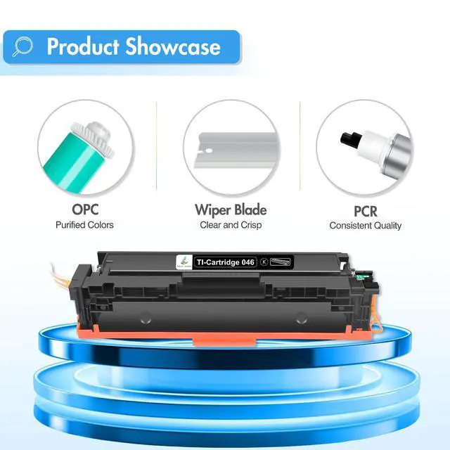 Alt view image 6 of 7 - 046 Toner Cartridge Set 046H MF733cdw for Canon 046 CRG-046 4 Pack | Compatible for Canon Color ImageCLASS MF733Cdw MF731Cdw LBP654Cdw MF735Cdw MF733 MF731 MF730C LBP650C Printer Ink (K/C/M/Y)