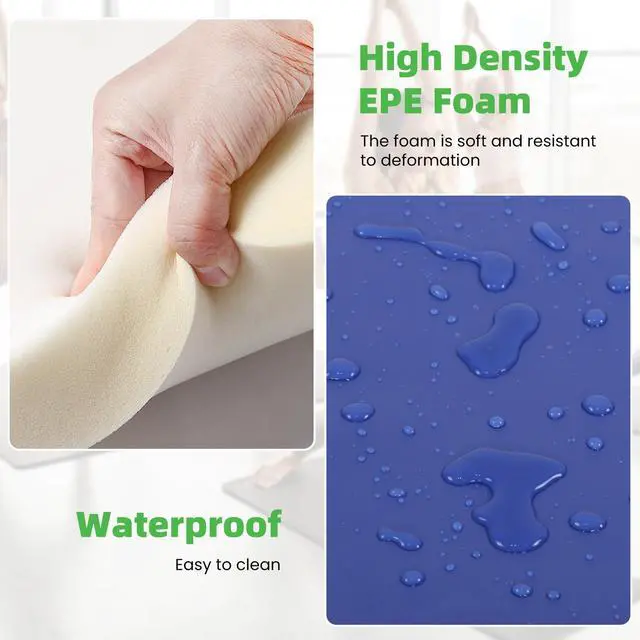 Alt view image 3 of 7 - Gymnastics Mat Incline Tumbling MatsIndoor/Outdoor Folding Cheese Wedge Mat with Non-Slip Surface & Handles for Kids Girls Home Training Exercise