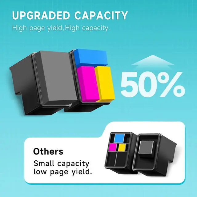Alt view image 5 of 7 - 68XL 68 Ink Cartridges Black/Color Combo Pack Compatible for HP 68 Ink Cartridges High Yield Replacement for HP Ink 68 fit for Envy 6155e 6555e 6100e 6500e 6558e 6152e 6552e 6555e Printer(2 PACK)
