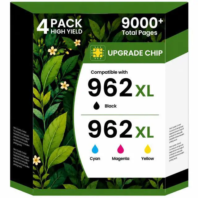 Main image of 962XL Ink Cartridges for HP 962XL Ink Cartridges Combo Pack Work for HP OfficeJet Pro 9010, 9015, 9018, 9020, 9025 9014 9016 9019 Printer, 4-Pack