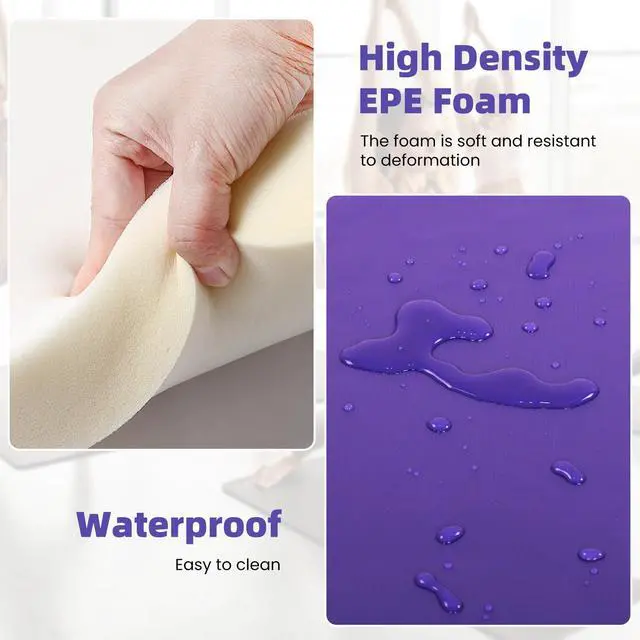Alt view image 3 of 7 - Gymnastics Mat Incline Tumbling MatsIndoor/Outdoor Folding Cheese Wedge Mat with Non-Slip Surface & Handles for Kids Girls Home Training Exercise