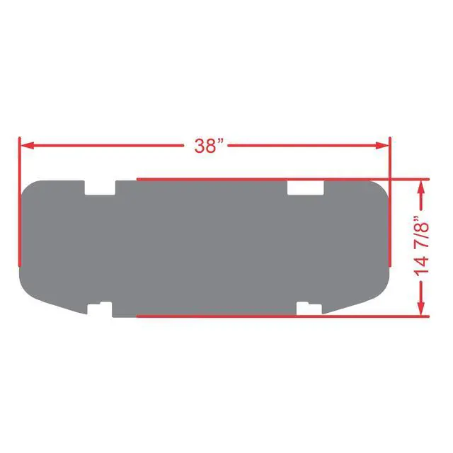 Alt view image 3 of 7 - Rubber Rear Step Floor Mat for Golf Cart Rear Seat Kit Step-All Black | Fits DoubleTake Max5 & Max6 Rear Seat Kits, Double Diamond Mat, 38" x 14.9"